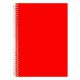 دفتر زبان دوخط پلاس 80 برگ مدل کلاسیک قرمز