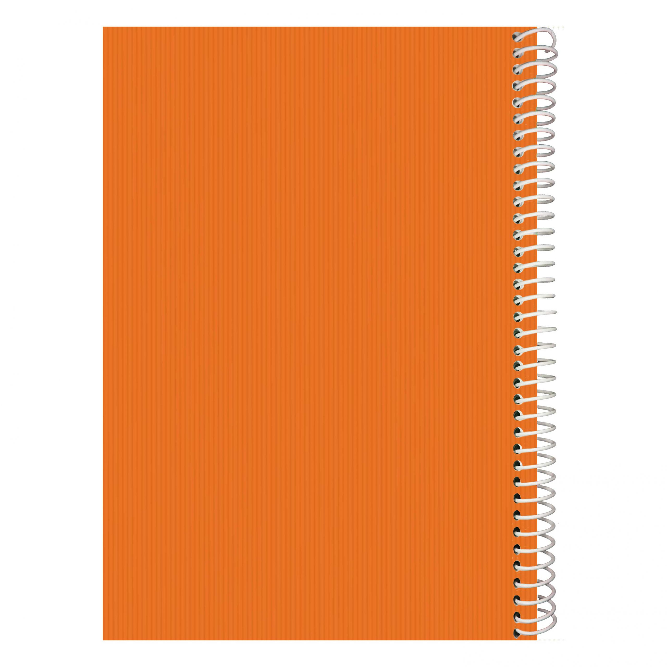 دفتر زبان 100 برگ دوخط یاس بهشت مدل نارنجی ساده