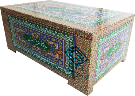 کتاب قرآن 120 حزب به همراه دو عدد جعبه چوبی